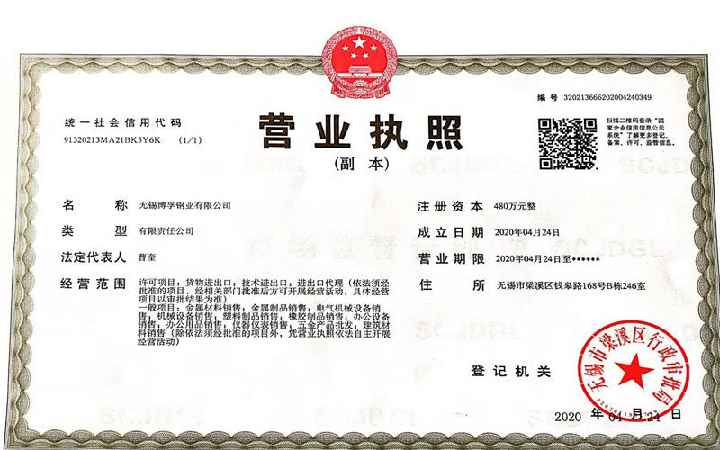 الصين Wuxi Bofu Steel Co., Ltd. ملف الشركة